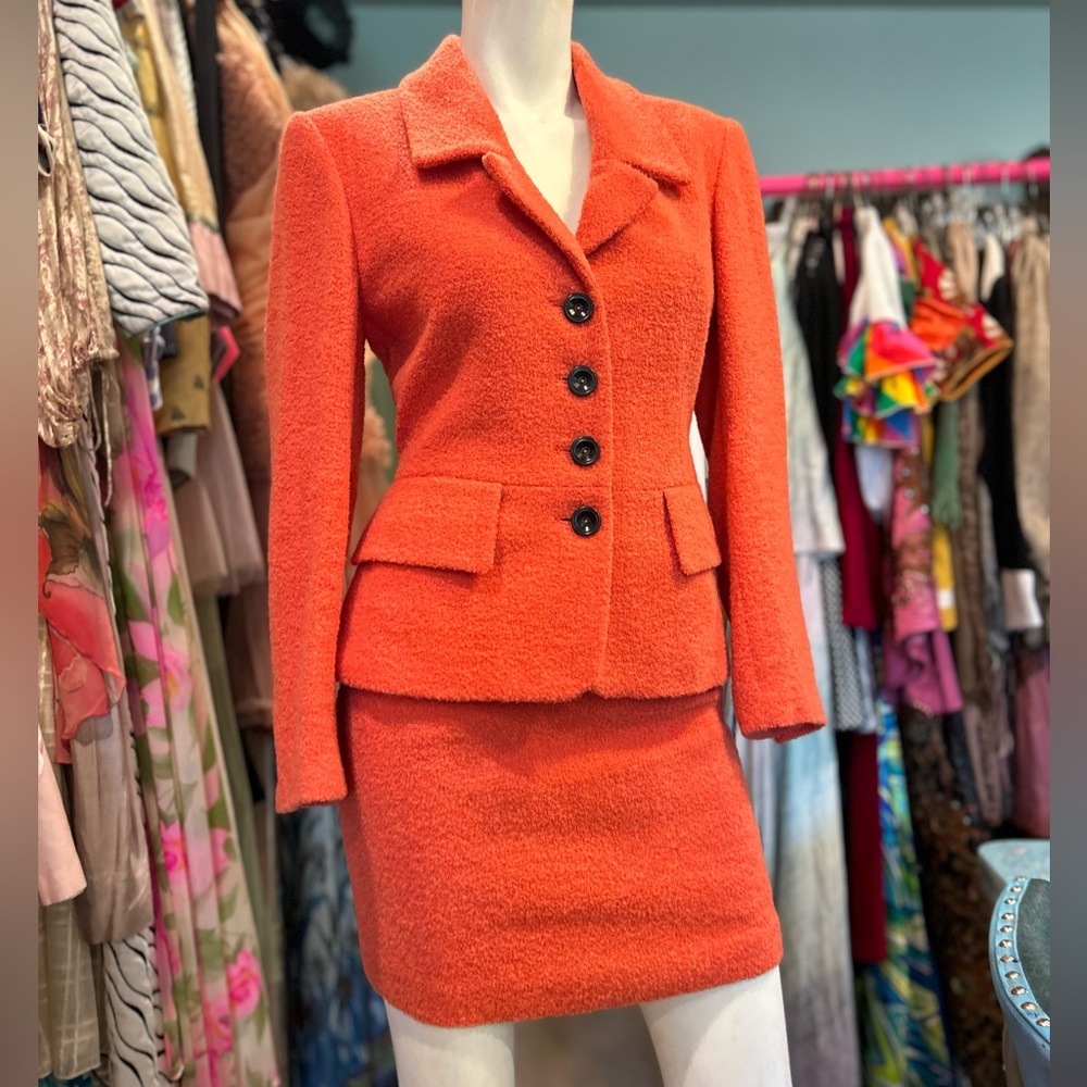 Elegant Orange Women's Dress Suit